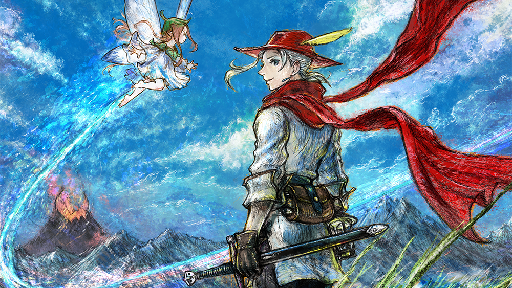 Key artwork of Fae (left) and Elliot (right) in the style of an acrylic painting. It's a little left of Impressionism.